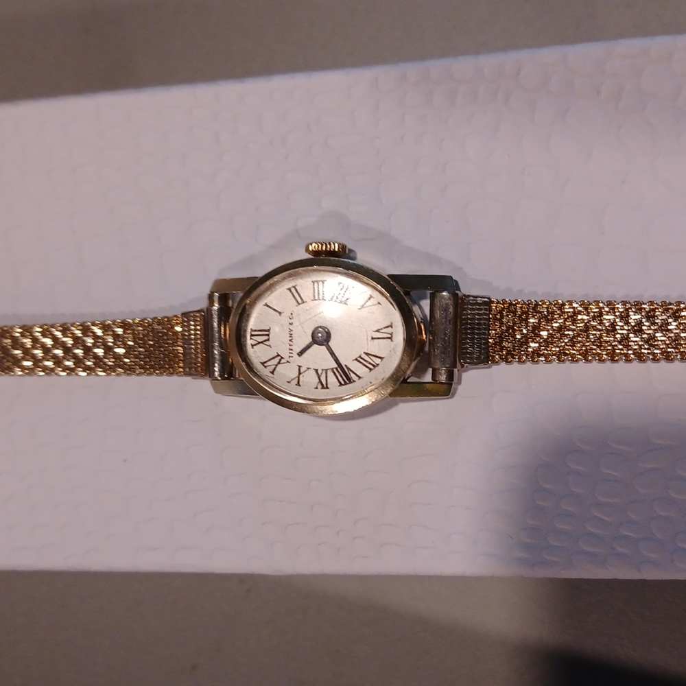 Tiffany & Co ladies vintage 14kt gold watch